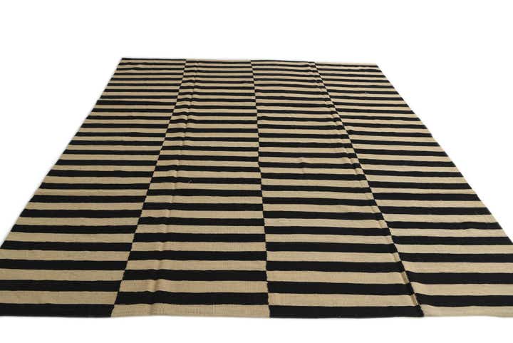 8' 8 x 9' 9 Hand Woven Kilim Modern Wool Rug