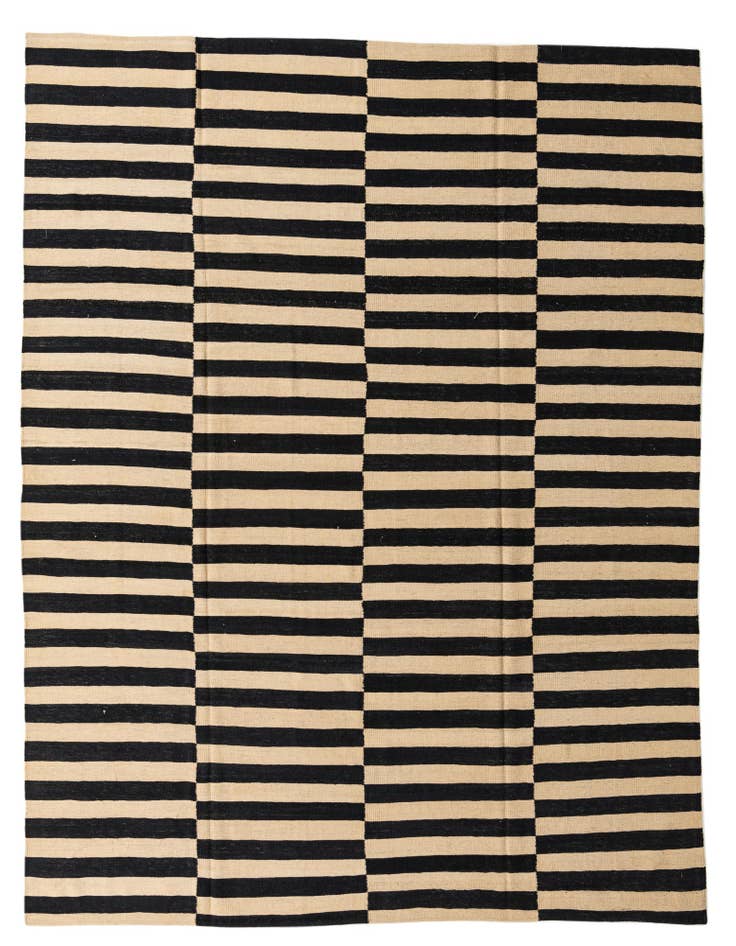 Detail image of 8' 8 x 9' 9 Hand Woven Kilim Modern Wool Rug