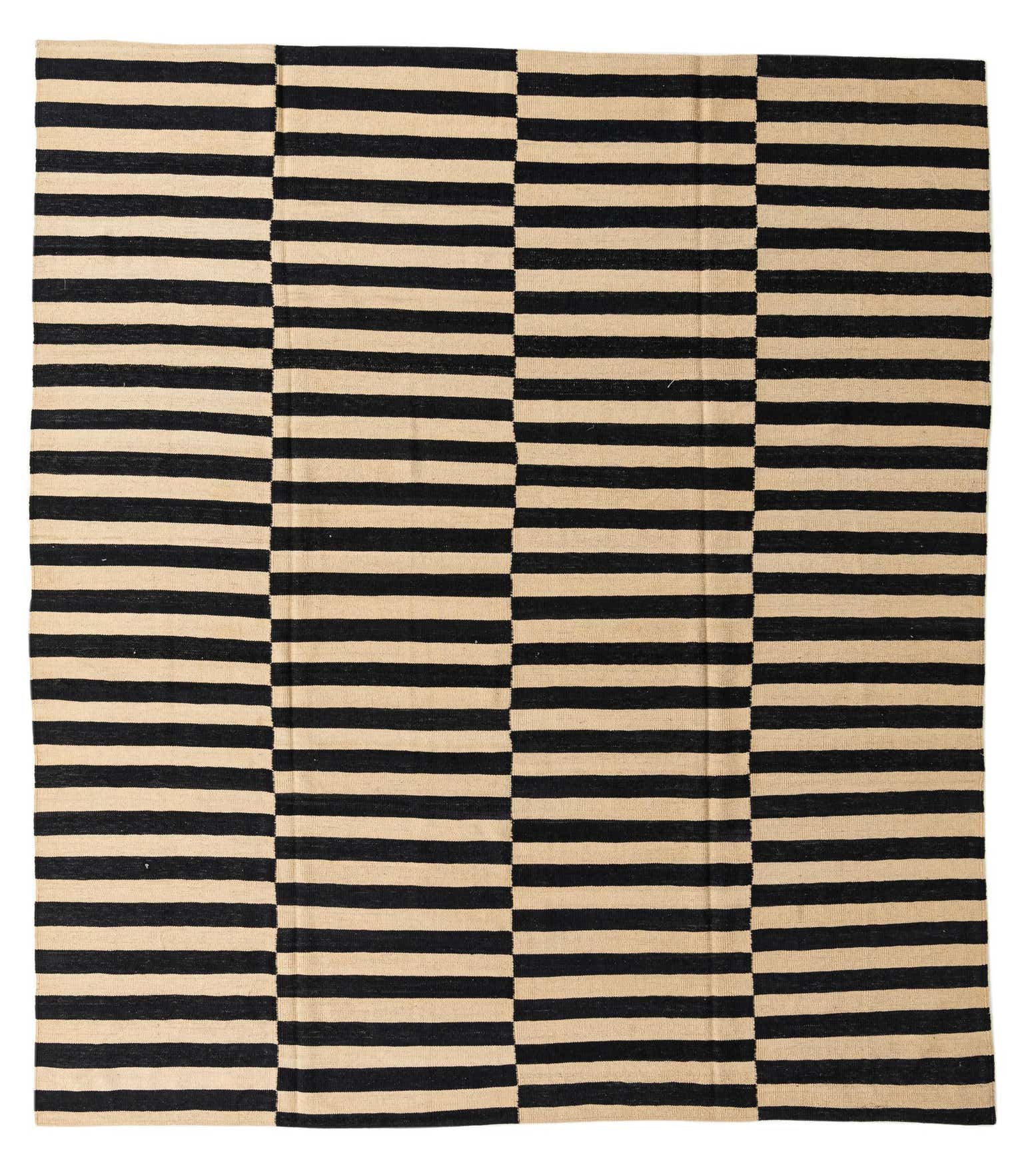 8' 8 x 9' 9 Hand Woven Kilim Modern Wool Rug