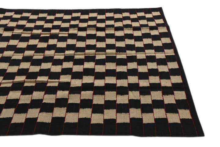 4' 2 x 5' 9 Hand Woven Kilim Modern Wool Rug