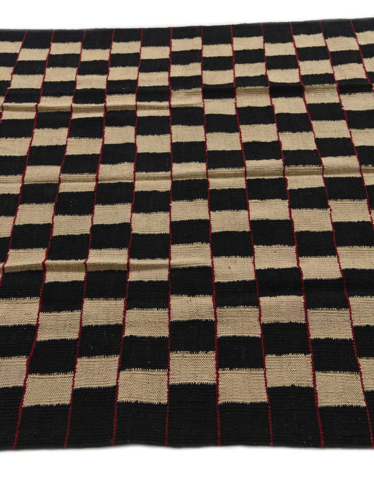 Detail image of 4' 2 x 5' 9  Hand Woven Kilim Modern Wool Rug