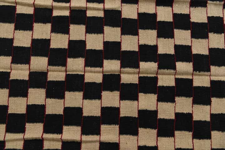 4' 2 x 5' 9 Hand Woven Kilim Modern Wool Rug