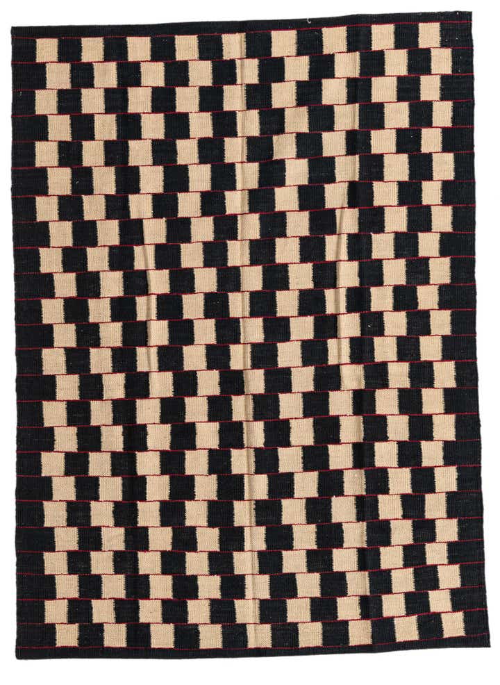 4' 2 x 5' 9 Hand Woven Kilim Modern Wool Rug