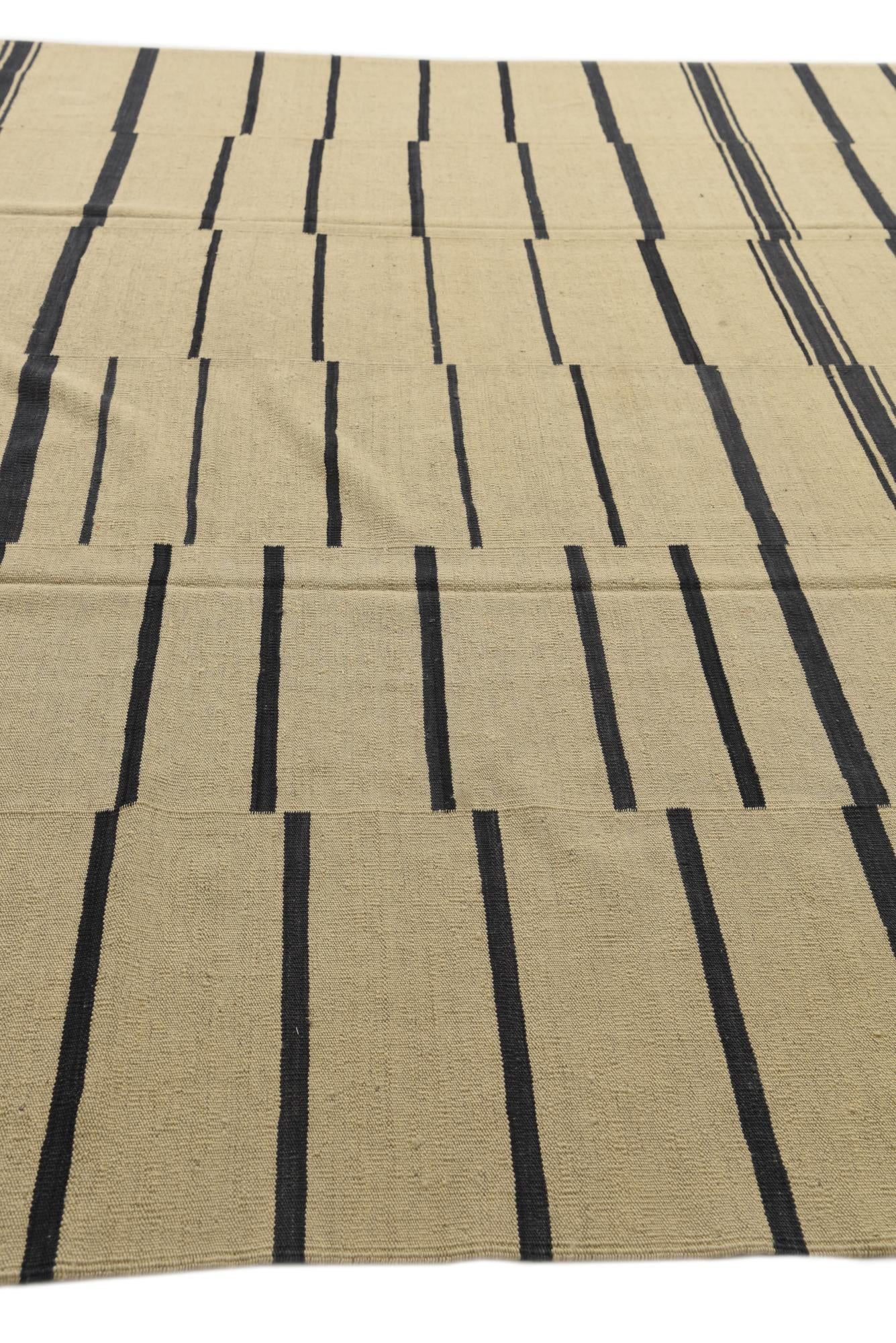 9' 9 x 13' Hand Woven Kilim Modern Wool Rug
