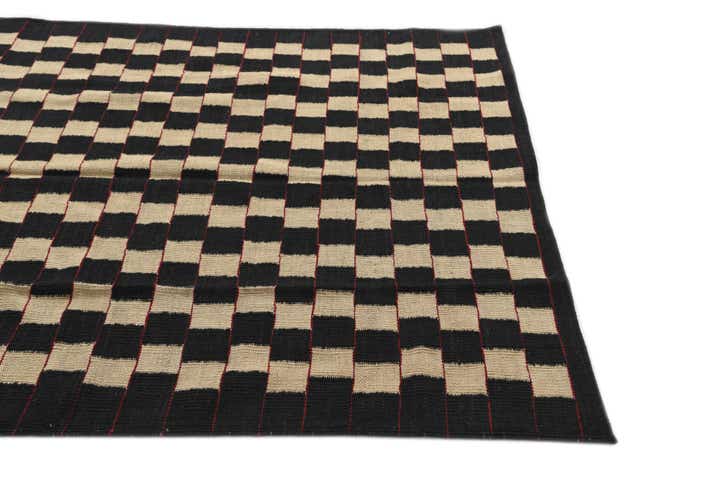 4' 5 x 5' 8 Hand Woven Kilim Modern Wool Rug