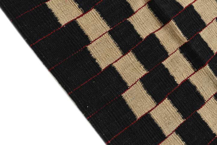 4' 5 x 5' 8 Hand Woven Kilim Modern Wool Rug