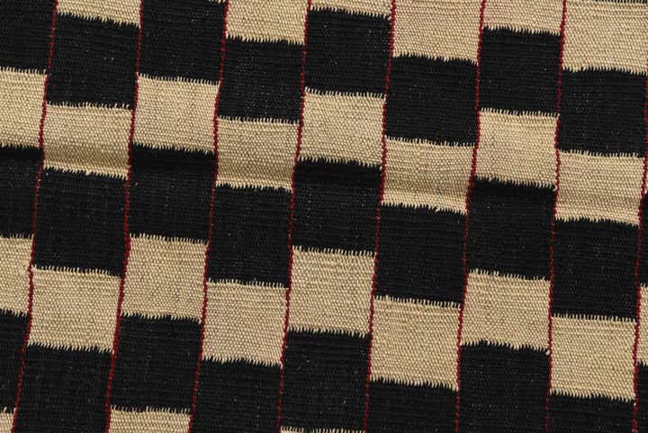 4' 5 x 5' 8 Hand Woven Kilim Modern Wool Rug