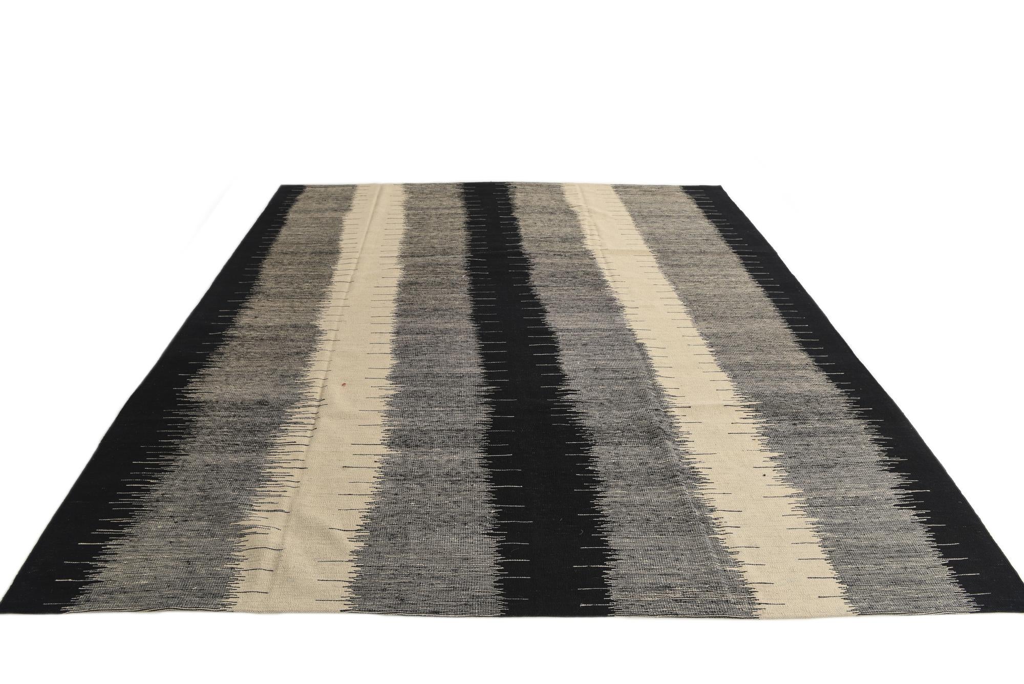 8' 5 x 9' 5 Hand Woven Kilim Modern Wool Rug