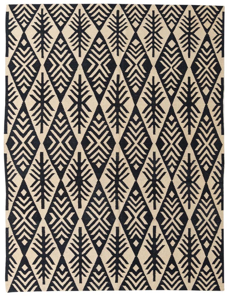 Detail image of 7' x 9' 9 Hand Woven Kilim Modern Wool Rug