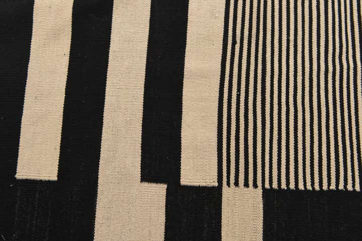 6' 9 x 9' 6 Hand Woven Kilim Modern Wool Rug