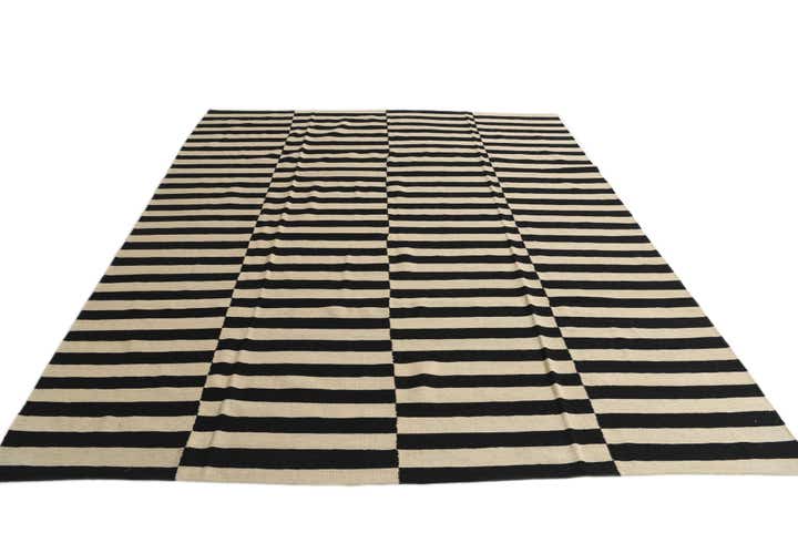 8' 7 x 9' 10 Hand Woven Kilim Modern Wool Rug