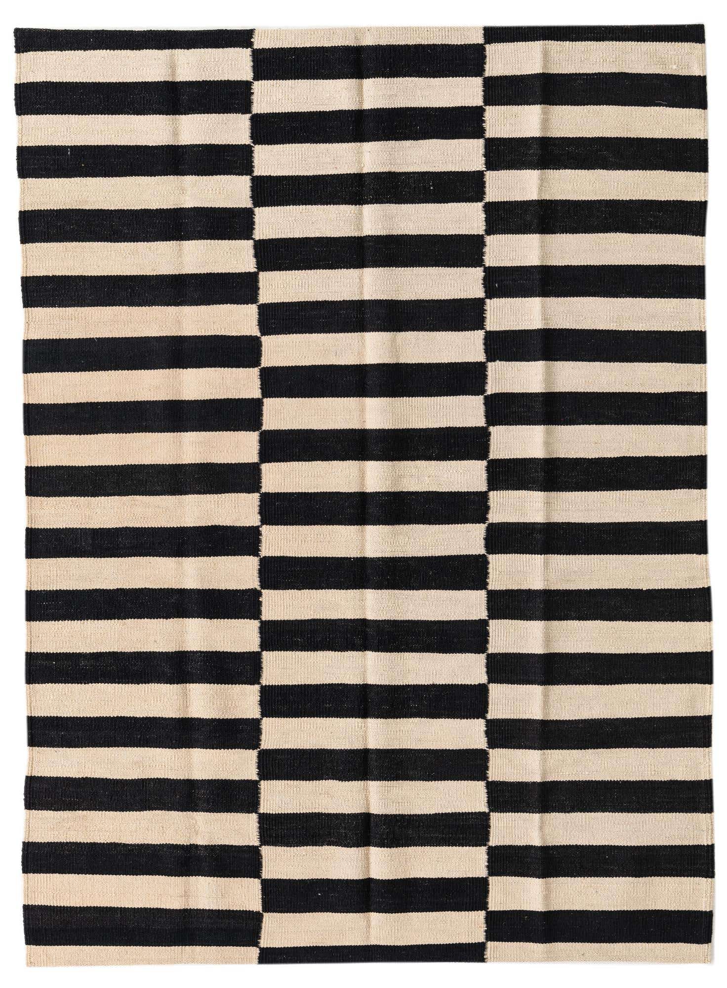 4' 3 x 5' 8 Hand Woven Kilim Modern Wool Rug
