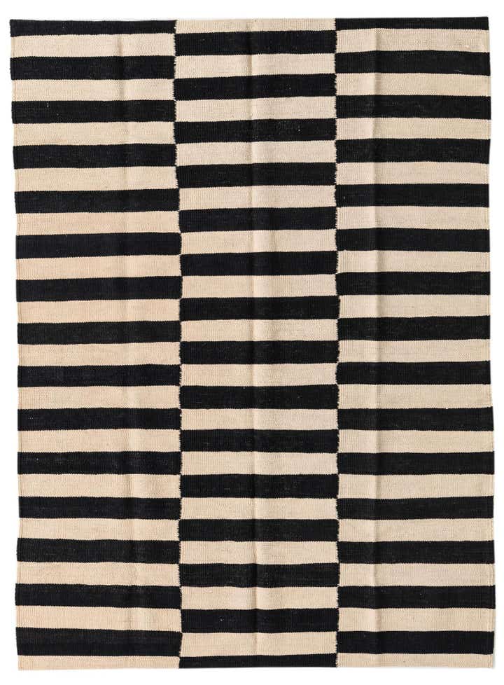 4' 3 x 5' 8 Hand Woven Kilim Modern Wool Rug