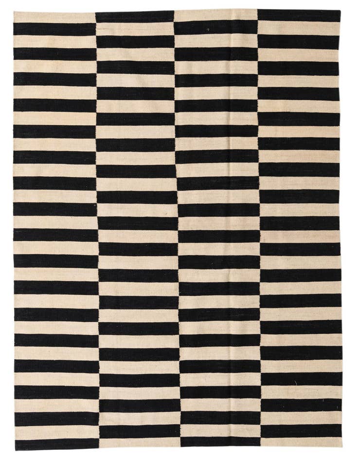 Detail image of 5' 6 x 7' 10 Hand Woven Kilim Modern Wool Rug