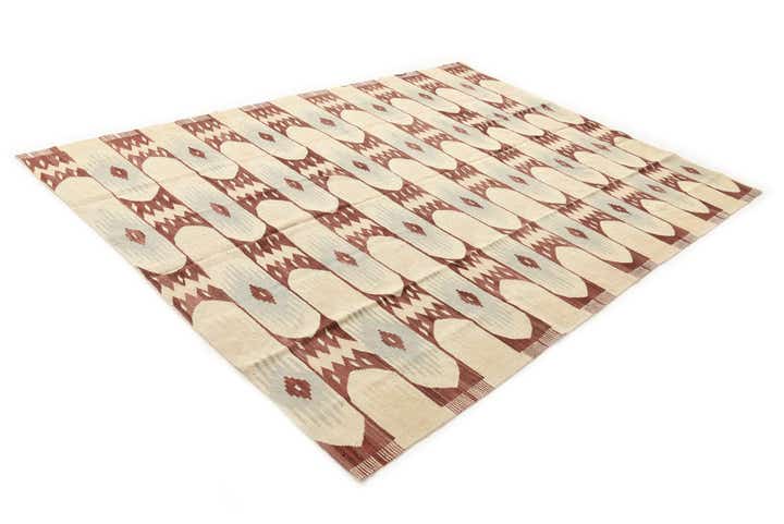 6' 10 x 9' 4 Hand Woven Kilim Modern Wool Rug