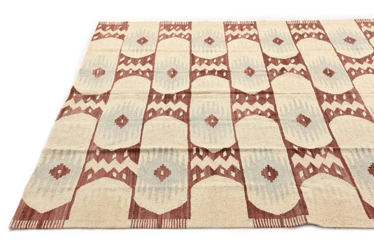 Detail image of 6' 10 x 9' 4 Hand Woven Kilim Modern Wool Rug