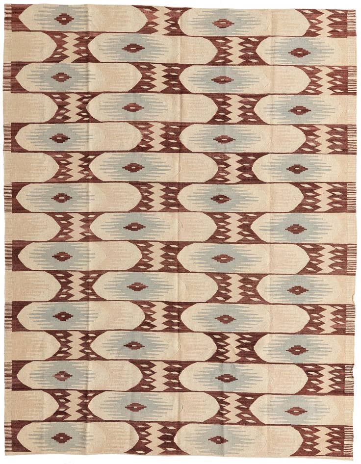 Detail image of 6' 10 x 9' 4 Hand Woven Kilim Modern Wool Rug