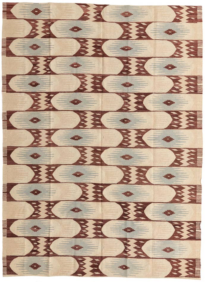 Detail image of 6' 10 x 9' 4 Hand Woven Kilim Modern Wool Rug