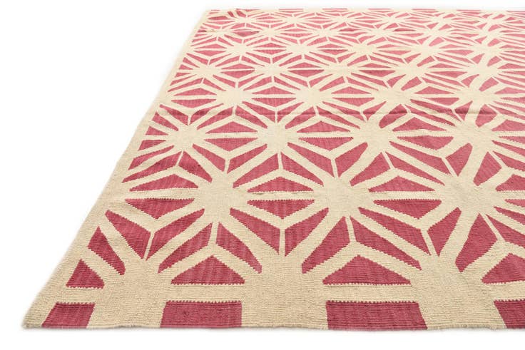 Detail image of 8' 6 x 9' 9 Hand Woven Kilim Modern Wool Rug