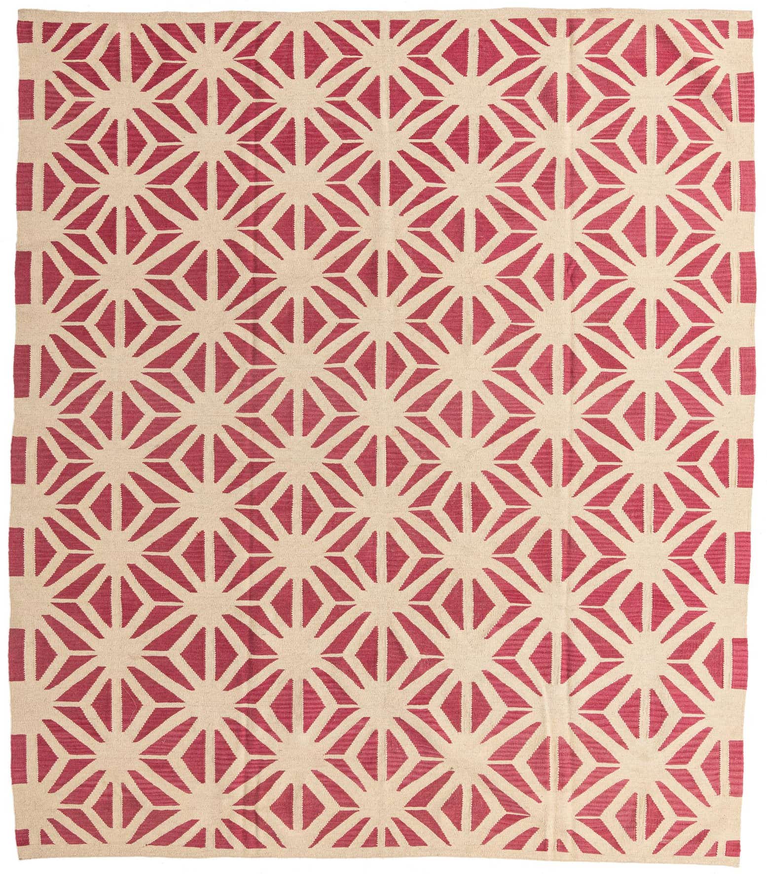 8' 6 x 9' 9 Hand Woven Kilim Modern Wool Rug