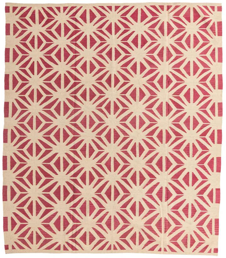 8' 6 x 9' 9 Hand Woven Kilim Modern Wool Rug