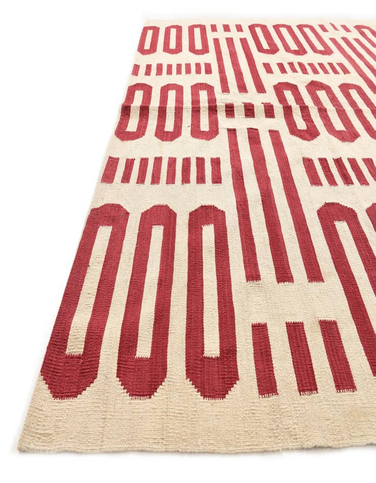 Detail image of 6' 9 x 9' 9  Hand Woven Kilim Modern Wool Rug