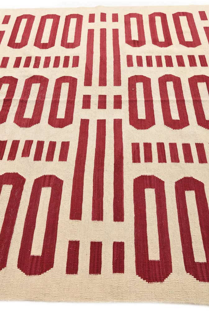 6' 9 x 9' 9 Hand Woven Kilim Modern Wool Rug