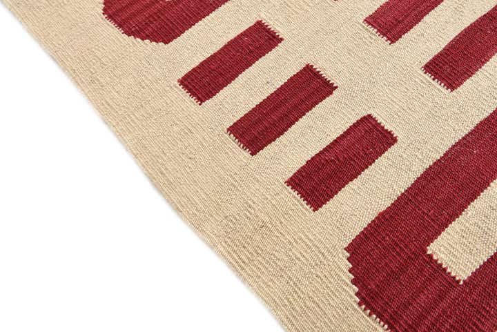 6' 9 x 9' 9 Hand Woven Kilim Modern Wool Rug