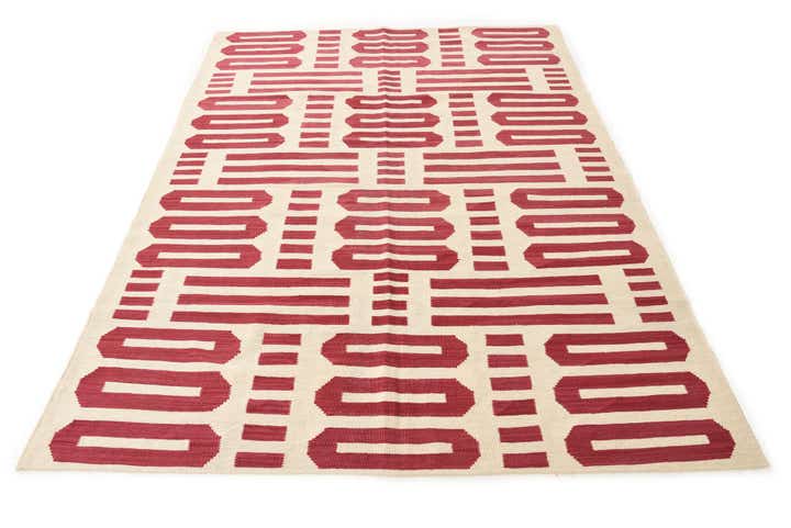 5' 9 x 7' 9 Hand Woven Kilim Modern Wool Rug