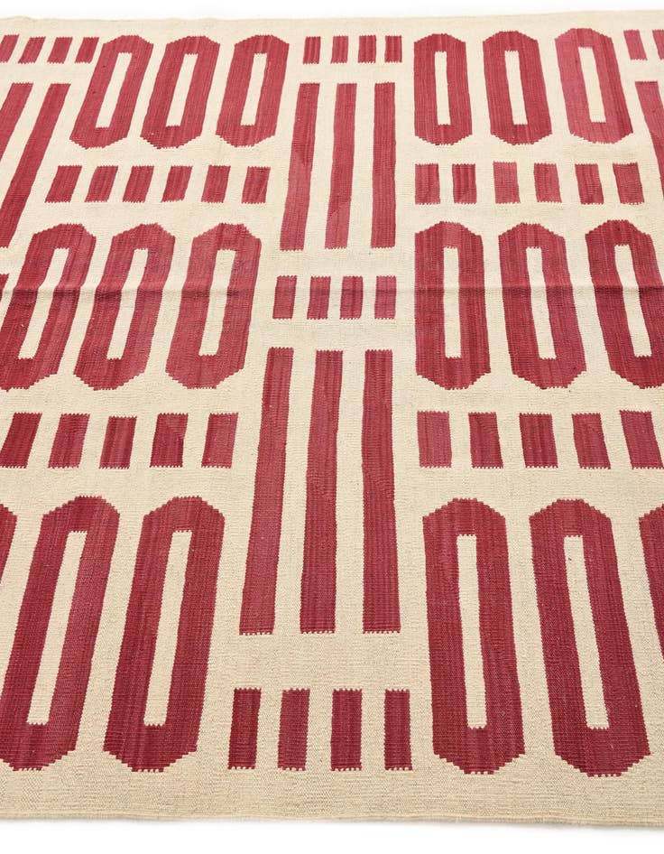 Detail image of 5' 9 x 7' 9  Hand Woven Kilim Modern Wool Rug