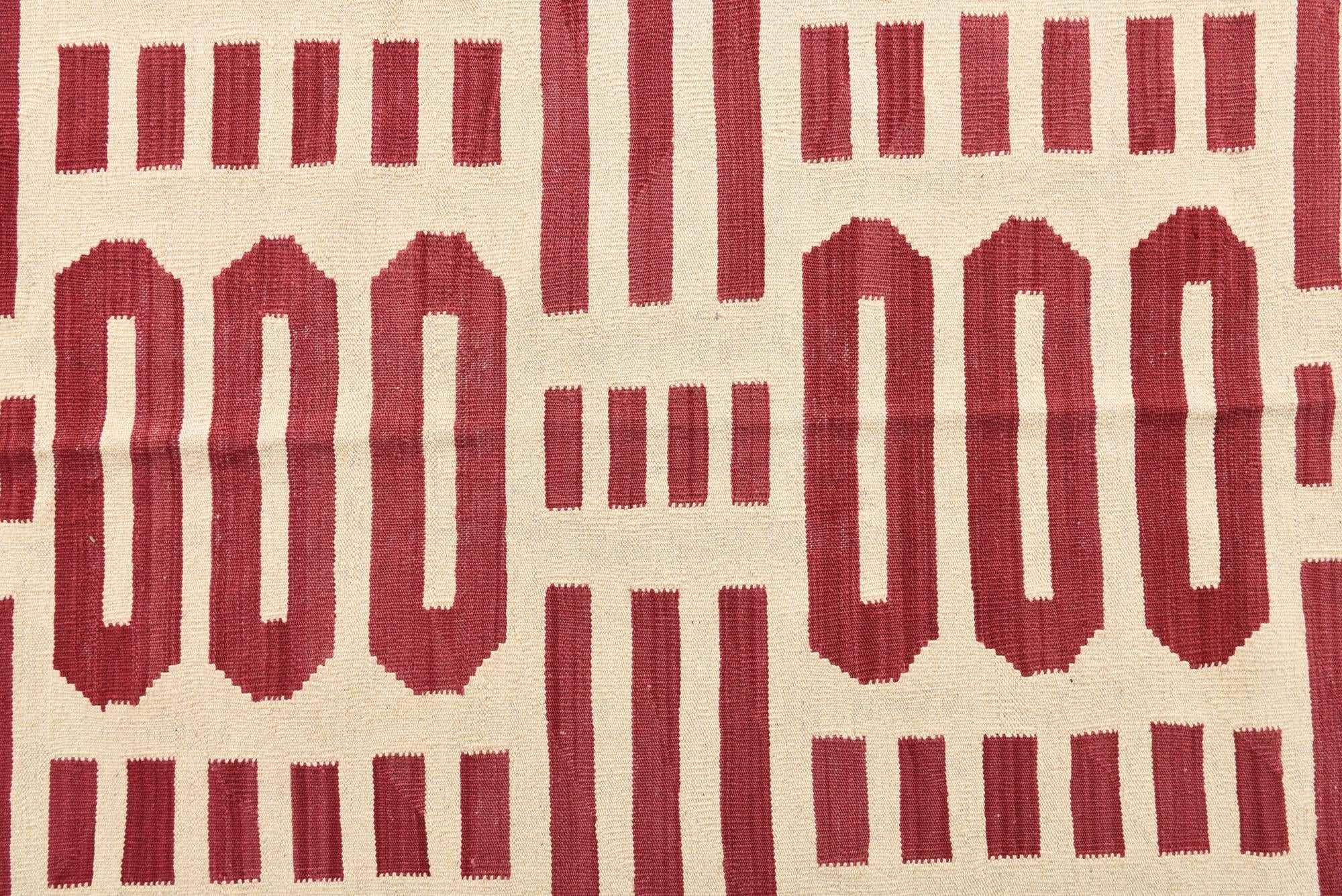 5' 9 x 7' 9 Hand Woven Kilim Modern Wool Rug
