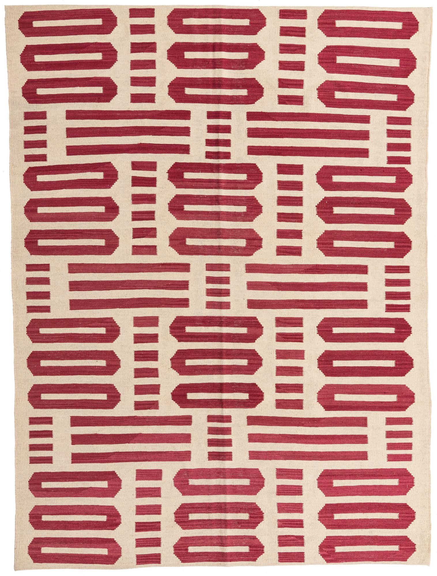 5' 9 x 7' 9 Hand Woven Kilim Modern Wool Rug