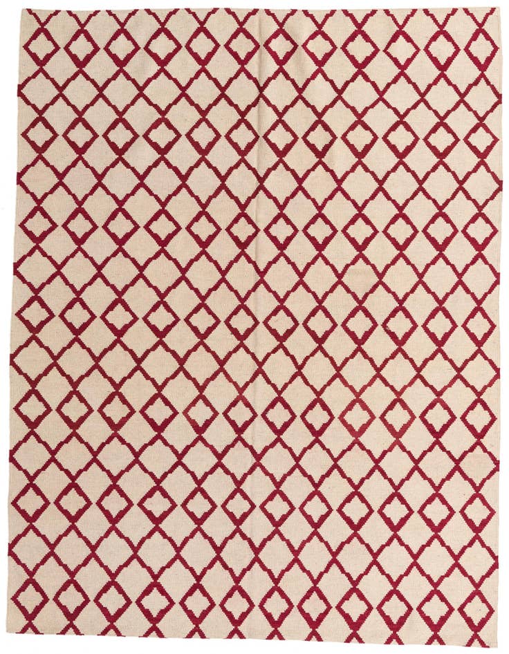 Detail image of 7' x 9' 6 Hand Woven Kilim Modern Wool Rug