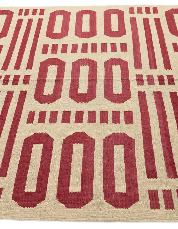 Detail image of 5' 10 x 8'  Hand Woven Kilim Modern Wool Rug