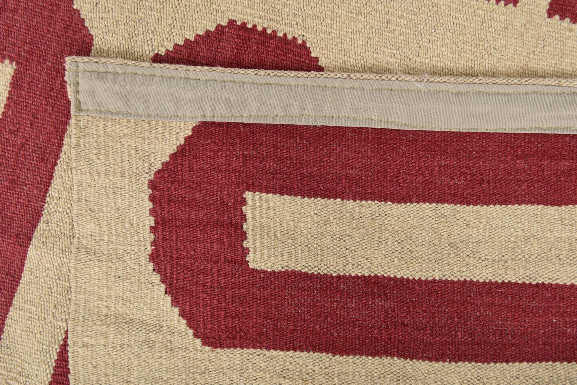 5' 10 x 8' Hand Woven Kilim Modern Wool Rug