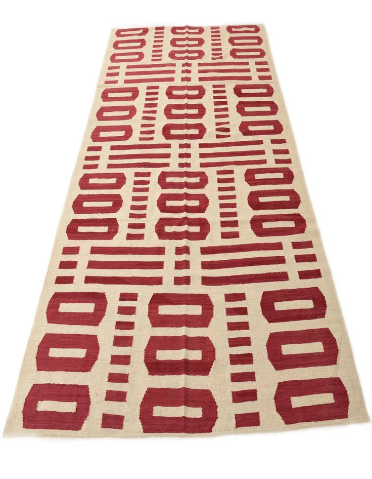 Detail image of 6' 5 x 9' 6  Hand Woven Kilim Modern Wool Rug