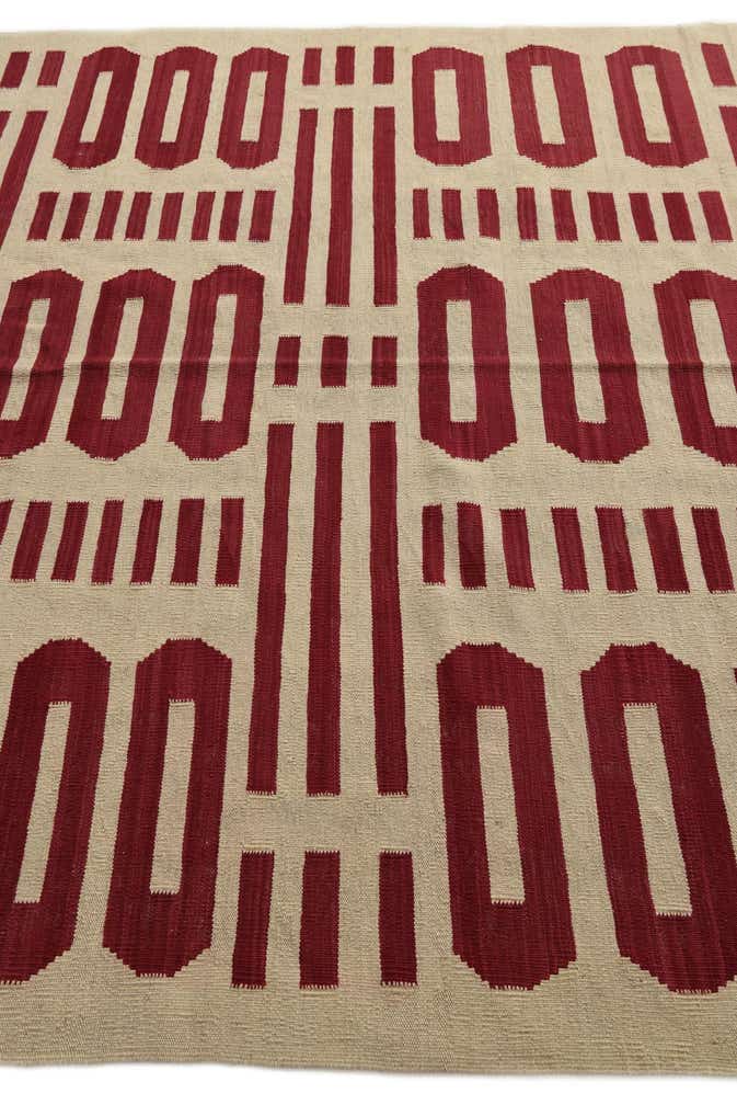 6' 5 x 9' 6 Hand Woven Kilim Modern Wool Rug