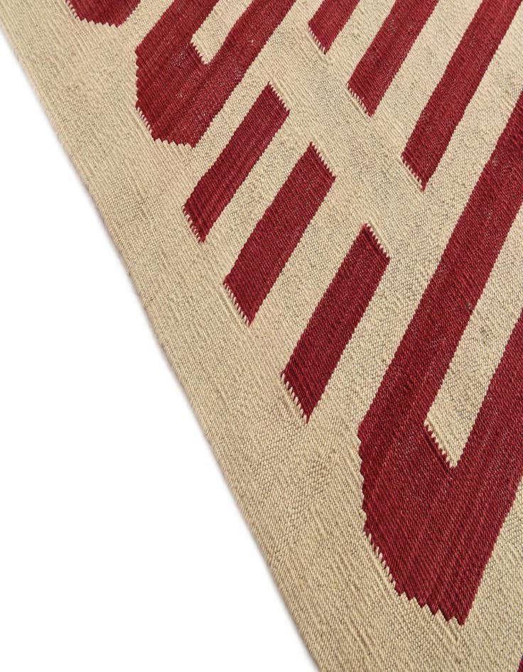 Detail image of 6' 5 x 9' 6  Hand Woven Kilim Modern Wool Rug
