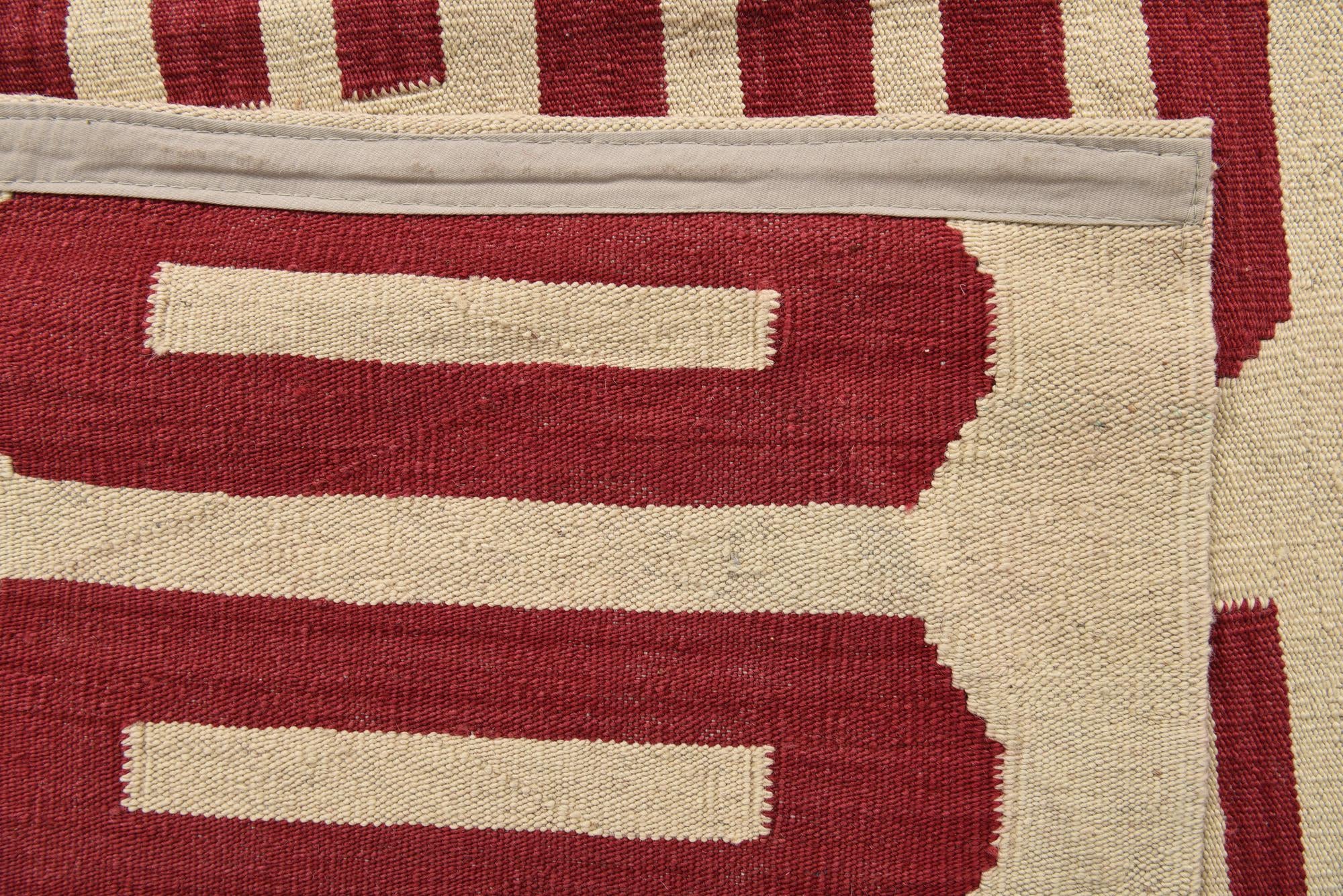 6' 5 x 9' 6 Hand Woven Kilim Modern Wool Rug