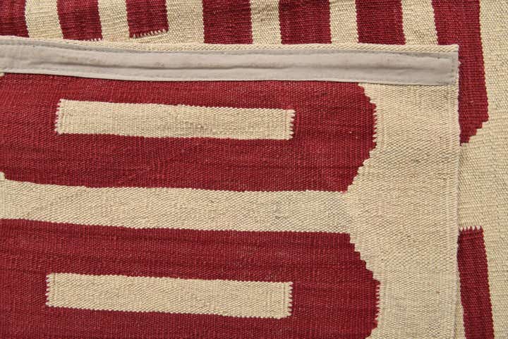 6' 5 x 9' 6 Hand Woven Kilim Modern Wool Rug