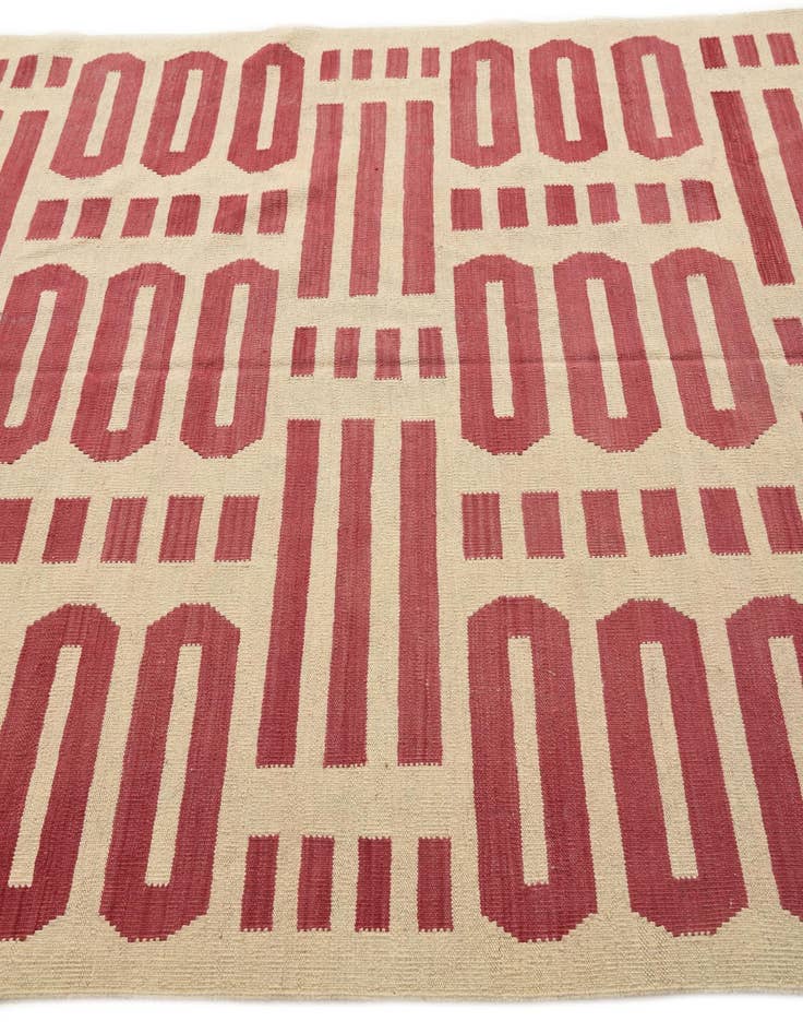 Detail image of 5' 8 x 7' 8  Hand Woven Kilim Modern Wool Rug