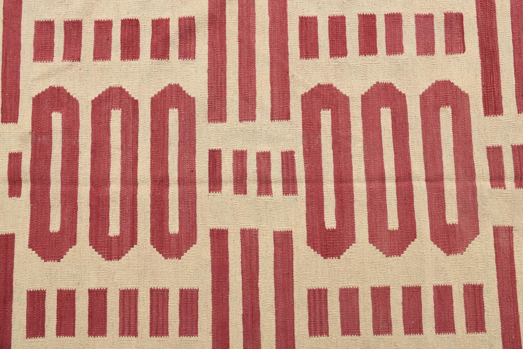5' 8 x 7' 8 Hand Woven Kilim Modern Wool Rug