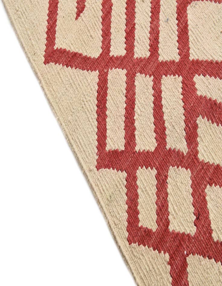 Detail image of 4' 2 x 6' 2  Hand Woven Kilim Modern Wool Rug