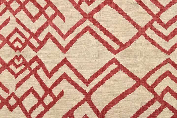 4' 2 x 6' 2 Hand Woven Kilim Modern Wool Rug