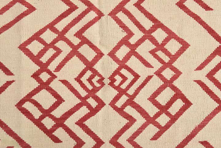 4' 2 x 6' 2 Hand Woven Kilim Modern Wool Rug