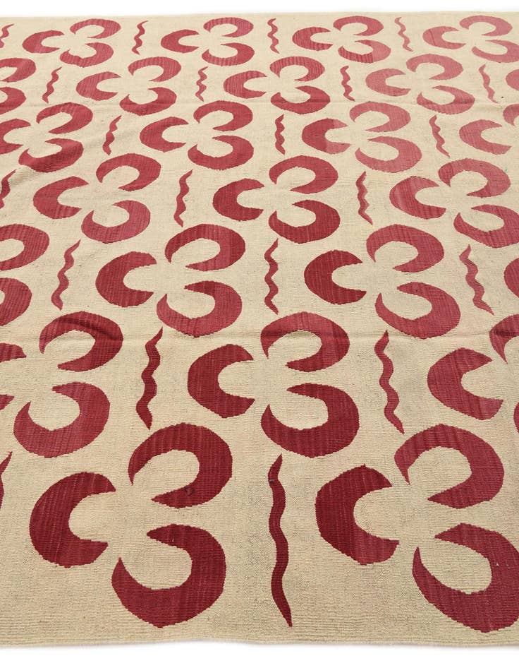 Detail image of 8' 3 x 10' 1  Hand Woven Kilim Modern Wool Rug