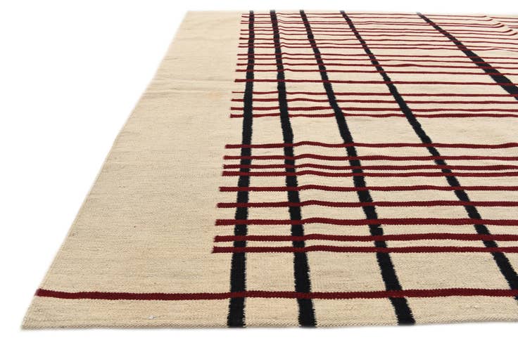 Detail image of 5' 8 x 8' 2 Hand Woven Kilim Modern Wool Rug