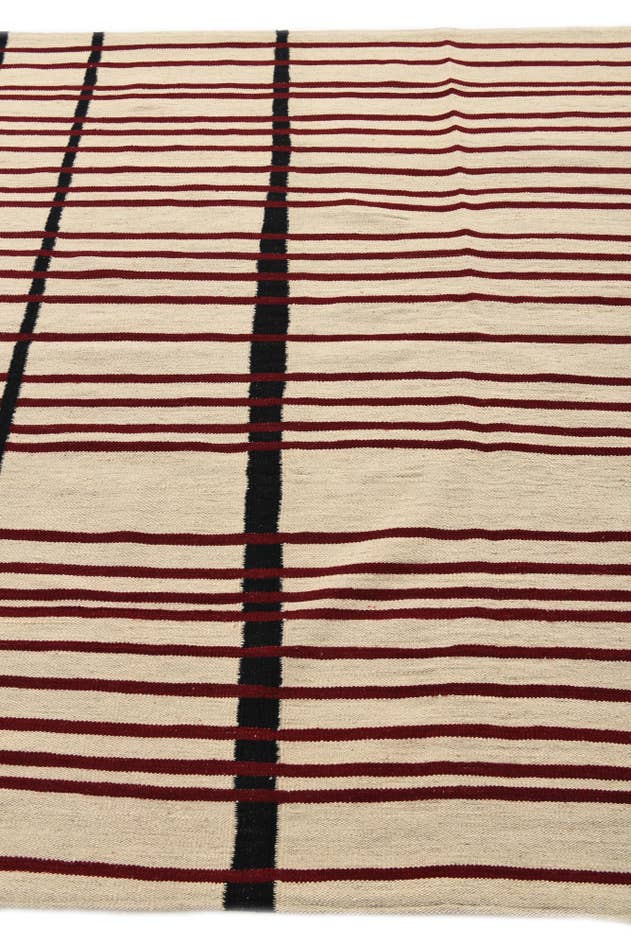 Detail image of 5' 8 x 8' 2 Hand Woven Kilim Modern Wool Rug