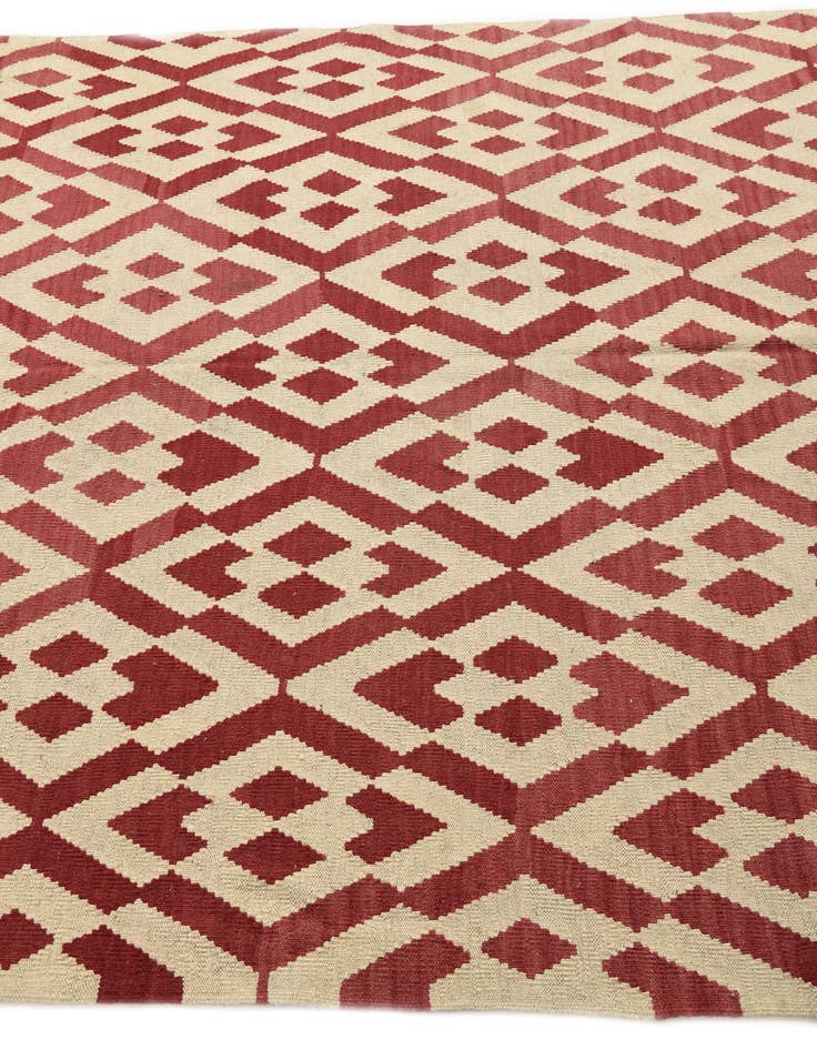 Detail image of 6' x 7' 9  Hand Woven Kilim Modern Wool Rug