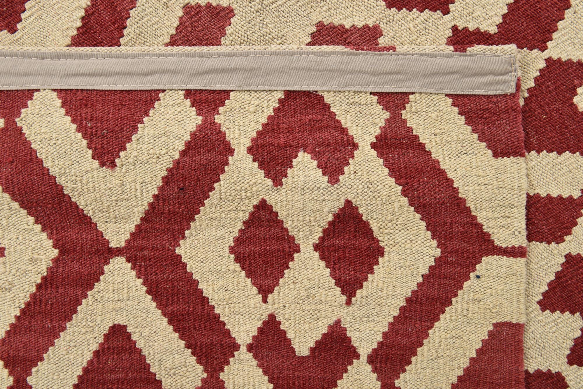 6' x 7' 9 Hand Woven Kilim Modern Wool Rug